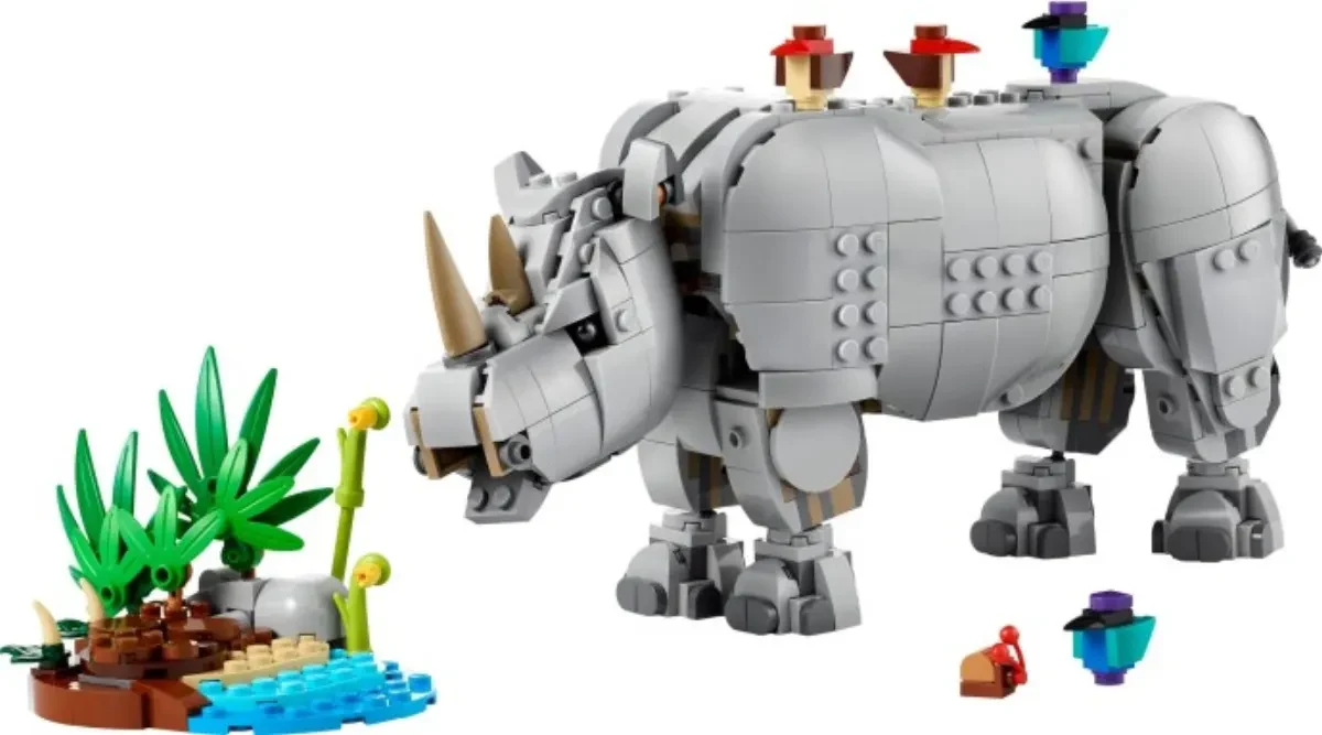 Wild Animals: Majestic Rhino with Birds, set 31171